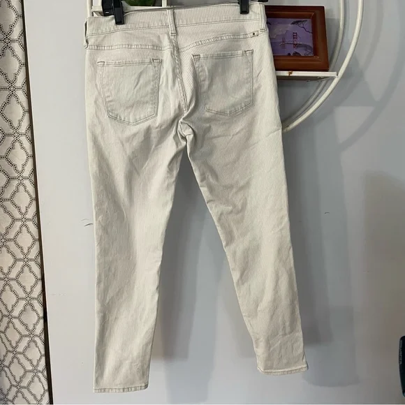 Lucky Brand Women's 6 Charlie Capri 28 Pinstripe Nautical Sailor Pants - Picture 2 of 10